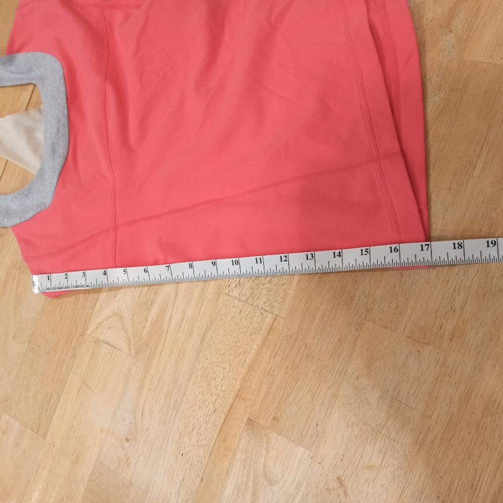 Lululemon Peach / Gray Racerback Tank Top Built In Shelf Bra Active Yoga Size 8 - Picture 14 of 14